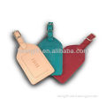 PU leather in wine bottle shape white leather luggage tag